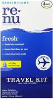 Renu Fresh All Day Moisture Multi-Purpose Eye Contact Lens Solution Travel Kit and Lens Case 2 Fluid Ounces (Pack of 4)
