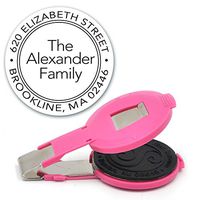 Custom Monogram Address Embosser - Personalized Round Seal - Insert Only - Style EM029
