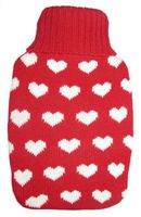 Warm Tradition Lots of Love Knit Covered Hot Water Bottle - Bottle Made in Germany