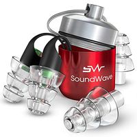 SoundWave Ear Plugs Noise Reduction- Noise Cancelling Earplugs for Studying and Sleeping - Sound Blocking Reusable High Fidelity Concert Hearing Protection - Great for Reducing Harmful