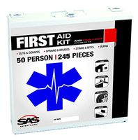 SAS Safety 6050-01 50-Person First-Aid Kit, Metal Box, 50 Person