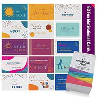 Motivational Cards - 63 Fun Motivational Quote Cards With Inspirational Quotes. Business Card Sized Mini Note Cards. Use As Inspirational Cards, Kindness Cards, Gratitude Cards, Encouragement Cards
