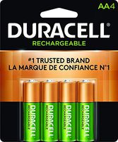 Duracell AA NiMH rechargeable blister pack, 4 per pkg. 2500mAh