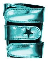 Metallic Power Up Gymnastics Wrist Supports - Turquoise/Aqua, XS