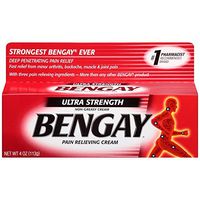 Bengay Ultra Strength, Pain Relieving Cream, Non-Greasy, 4 Ounce - Buy Packs and SAVE (Pack of 4)