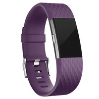 iGK Replacement Bands Compatible for Fitbit Charge 2, Adjustable Replacement Bands with Metal Clasp Special Edition Plum Large