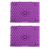Foot Massage Reflexology Shiatsu Mat - Shiatsu Stimulates Blood Circulation Acupressure Mat for Relieve Foot Pain & Stress Purple (15.35''x11.42'')