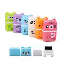 6 Pcs Cute Pencil Eraser, Cartoon Animal Themed Roller Colorful Rectangle Eraser, Pencil Rubber Erasers for Kids School Office Supply Stationery