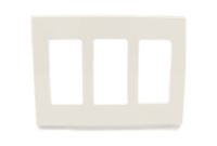 Leviton 80311-SW 80311-W 3-Gang Decora Plus Wallplate, 1 pack, White