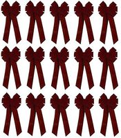 Holiday Trims Velvet Bow 10" Indoor/Outdoor Use Burgundy