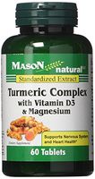 Mason Vitamins Turmeric Complex with Vitamin D3 and Magnesium Tablets, 60 Count