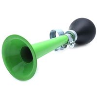 AUTUT Bike Bugle Horn Retro Clown Horn Metal Air Horn with Squeeze Bulb for Bicycle Golf Cart, Green