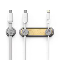 Philonext hui-98 TedGem Magnetic Cable Organizer, Desktop Cord Management, Multipurpose Magnetic Cable Clips with 3 Cable Buckles and 2 Bases for Cell Phone Cable, Light Grey