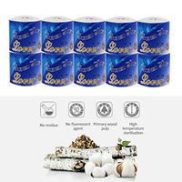 12 Rolls Toilet Paper Bulk Bath Tissue Bathroom White Soft 3 Ply 100g / Roll (1Pcs)
