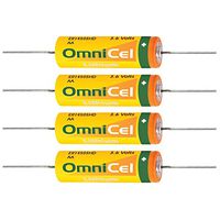 4x OmniCel ER14505HD 3.6V Size AA Lithium Battery with Axial Pins For RFID Tracking, Asset Tracking, Theft Prevention, Locator Beacons, Fleet Monitoring, Tracking Devices for Hunting Dogs