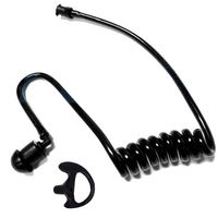yan Black Acoustic Ear Tube + Black Left Medium EARMOLD for Police Radio EARPIECE