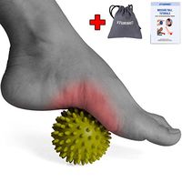 STURME Massage Ball Spiky Deep Tissue Foot, Back, Plantar Fasciitis & All Over Body Deep Tissue Muscle Therapy - Includes Free Tutorial Holder Ball Bag (Green)