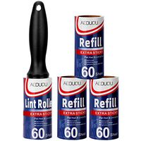 Lint Rollers for Pet Hair,Aeduqu Extra Sticky Upgraded Handle,Pet Hair Remover,Lint Remover (240 Sheets/4 Refills) Lint Roller for Clothes,Coats, Sweaters, Dog and Cat Hair Removal