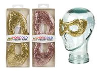 Lindo Masquerade Hot & Cold Therapy Mask - Reusable, For Puffy, Swollen, Dry, Itchy Eyes, Headache Relief (Rose Gold)