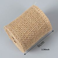 USIX 10 Yards Natrual Jute Burlap Ribbon Roll for Arts Crafts DIY Gift Packing Flower Wrap Wedding Birthday Baby Shower Decoration (D4-15 6CM/2.36inch)