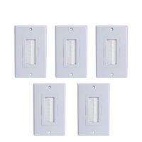 HONGYE Wall Plate 5-Pack, Easy to Install, For Speaker HDMI Network Phone Cables Home Theater Systems Pass Through Insert (Snowy White)