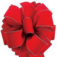 Valentines Ribbon Red Velvet Ribbon Valentine Day Flower Bouquet Bow Gift Wrap Presents 1.5 Inches Floral Crafting Ribbons for Decorating Valentine's Day/Wedding Gifts 25 Yards (75 ft)
