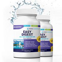 Marine Essentials Digestive Enzyme Supplements – “Easy Digest” Dietary Supplements w/Lipase and Protease + Amylase Digestive Enzymes (180 Capsules)