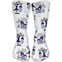 KOKESHI DOLL Unisex Sports Socks Tube Socks Knee High Compression Sports Athletic Socks Tube Stockings Long Socks