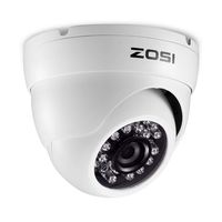 ZOSI 2.0MP HD 1080P 1920TVL Hybrid 4-in-1 TVI CVI AHD 960H CVBS CCTV Camera 24PCS IR-LEDs Home Security Indoor Outdoor 65ft Day Night Vision Aluminum Metal Housing Camera for Analog DVR White