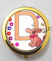 BlackKey Letter D Design 3-Compartment Decorative Pocket Gift Box Case Organizer for Pill, Color 2 -1024