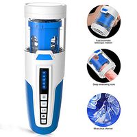 Fully Automatic Rechargeable Piston Telescopic Handsfree 20 Modes Rotating Mastubration Cup Intelligent Pên?ís Stroker Powerful Thrustí?g and Vibrating Massage Tool Sexy Underwear Device Tshirt