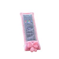 Bowknot Lace Remote Control Dust Proof organizer storage candy color bag TV Air Condition Protector