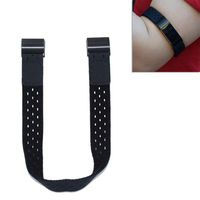 B-Great Breathable Hook and Loop Armband Compatible with Fitbit Charge 2 Fitness Tracker (Black, Medium)