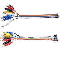 Sscon 2pcs Alligator Clip to Dupont Wire 10-pin 20cm Male + Female, Crocodile Clip to Jumper Wire Male for Test Lead Arduino/Raspberry Pi/Orange Pi