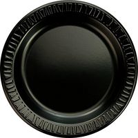 Dart 9PBQR 9 in Black Laminated Foam Plate (Case of 500)