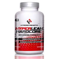 HyperLean Hardcore - Advanced Thermogenic Fat Burner, Green Tea Extract, Raspberry Ketones, 60 Caps