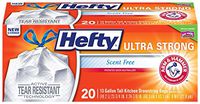 Hefty Ultra Strong Tall Kitchen Trash Bags, 13 Gallon, 20 Count, Scent Free