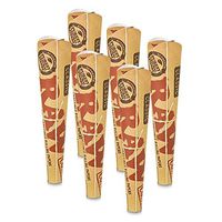 RAW Classic Rolling Paper Cones Natural Hemp (12pk 72 cones) 1 1/4