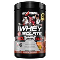Six Star Whey Isolate Plus Protein Powder, 100% Whey Protein Isolate, Decadent Chocolate, 1.5 Pounds
