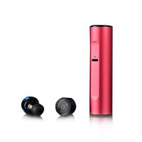 OKCSC S5 TWS True Wireless Earphone Bluetooth 5.0 Stereo in-Ear Earbuds Noise Reduction Super Bass Headphone Sports Mini IPX7 Waterproof Touch Control with Microphone (red)
