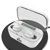 Byoung Wireless Stereo Earbuds for Android, Bluetooth 5.0 Stereo Headphone Auto Pairing with Mic Sweatproof in Ear Headset Handsfree HiFi Earpiece with 3500mAh Charging Box for Running Workout, White