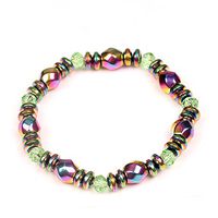 ULUIKY Magnetic Healthcare Bracelet Weight Loss Magnetic Therapy 8mm Round Beads Bracelet (4-0)