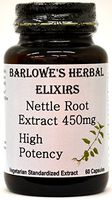 Nettle High Potency Extract - 60 450mg VegiCaps - Stearate Free, Bottled in Glass! Free Shipping on Orders Over $49!