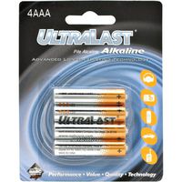 ULA4AAA AAA Alkaline Batteries, 4 Pk