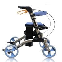 Seat & Roller Bar Covers Walker Old Shopping Cart for The Elderly Easy to Fold and Easy to Carry Patient Multi-Functional Rehabilitation Walker The Best Gift for Parents