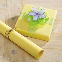 Pastel Yellow Kraft Gift Wrap - 38 sq. ft, Heavyweight, Peak-Proof, Tear-Resistant Wrapping Paper, Great for Easter, Girls' Birthdays, Baby and Crafts