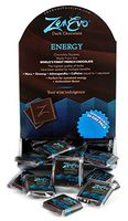 ZenEvo Dark Chocolate Energy - Dark Chocolate with Caffeine, Ginseng, Ashwagandha, and Maca - Provides Energy/Antioxidant Boost - 50 Ct