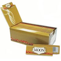 MOON (60 Booklets of 40 Sheets, 2400 Total Papers) Unbleached Slow Burning Pure Hemp Rolling Paper Cigarette Paper