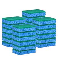 Elite Selection Rectangle Scrub Sponges – Non-Scratch Kitchen Sponges – Heavy Duty Cellulose Scrubbing Sponges for Kitchens, Bathrooms, Housework, and More - [Blue] - 24 Pack