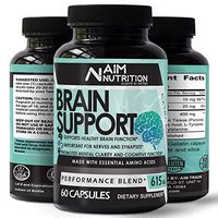 Advanced Brain Support Booster Supplement - Nootropic Pills for Neuro Performance, Mood and Anti-Anxiety – Extra Boosted Brain Memory & Focus (60 Capsules)